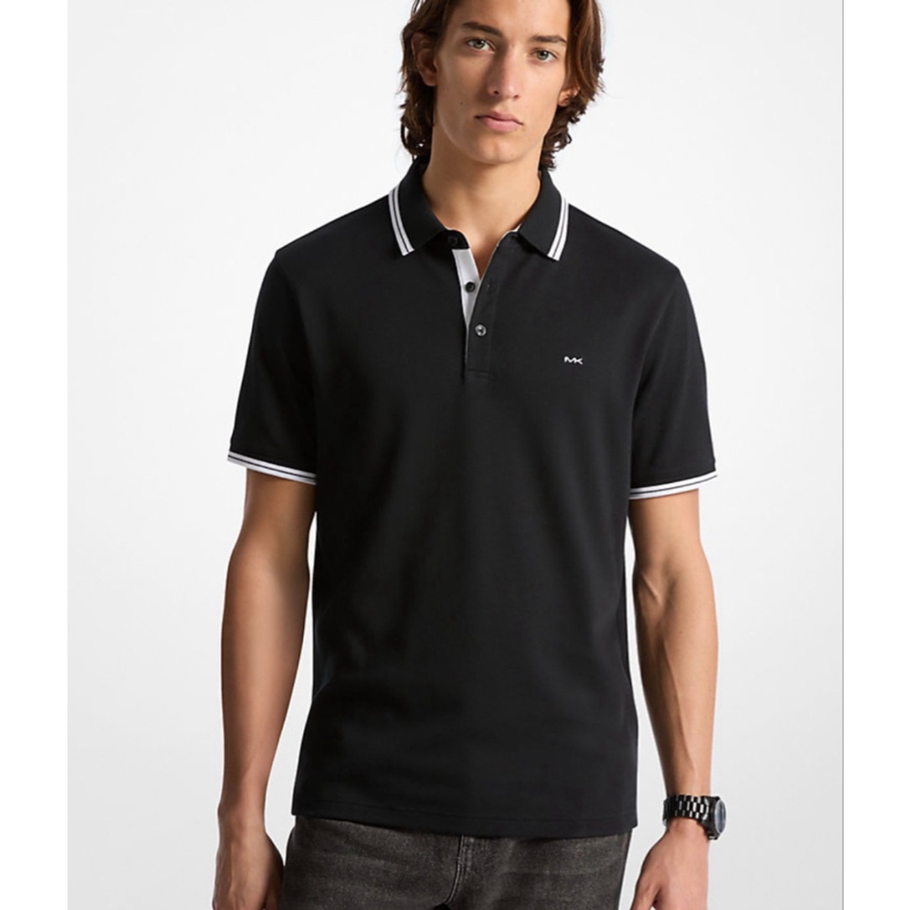 Men's Michael Kors Black & White Polo Shirt XL